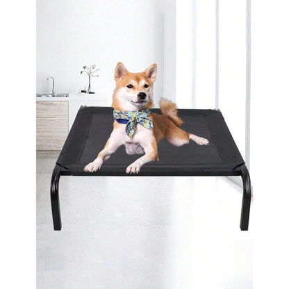 All Seasons Detachable and Washable Elevated Dog Bed with Moisture-Proof Floor and Portable Black Pet for Cats and Dogs (1Pc) Pad