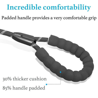 Iyoshop Dual Dog Leash, Double Dog Leash, 360 Swivel No Tangle Walking Leash, Shock Absorbing Bungee for Two Dogs